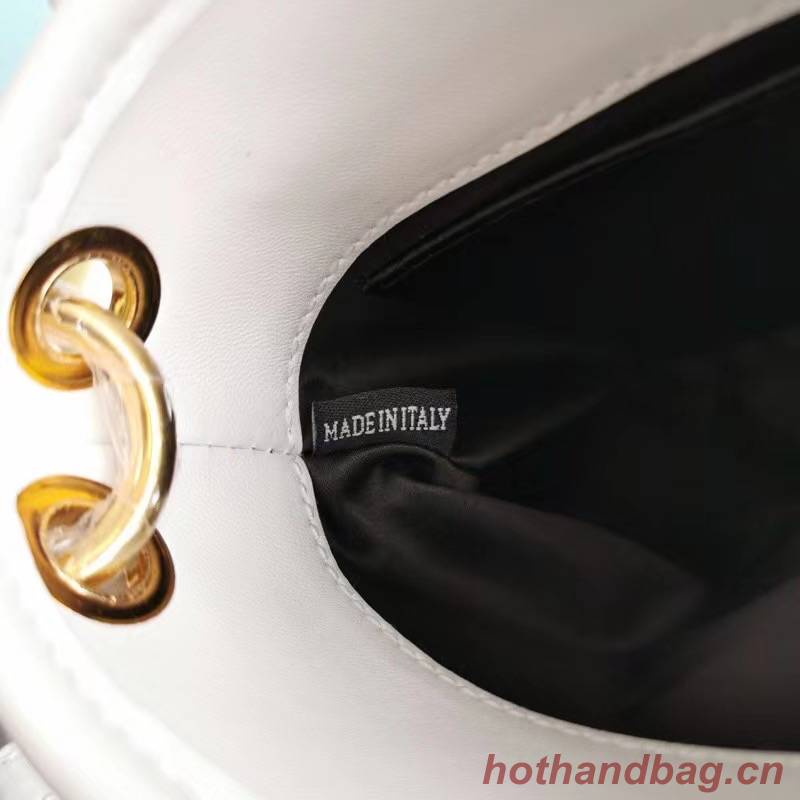 miu miu Matelasse Nappa Leather Top-handle Bag 6998 white