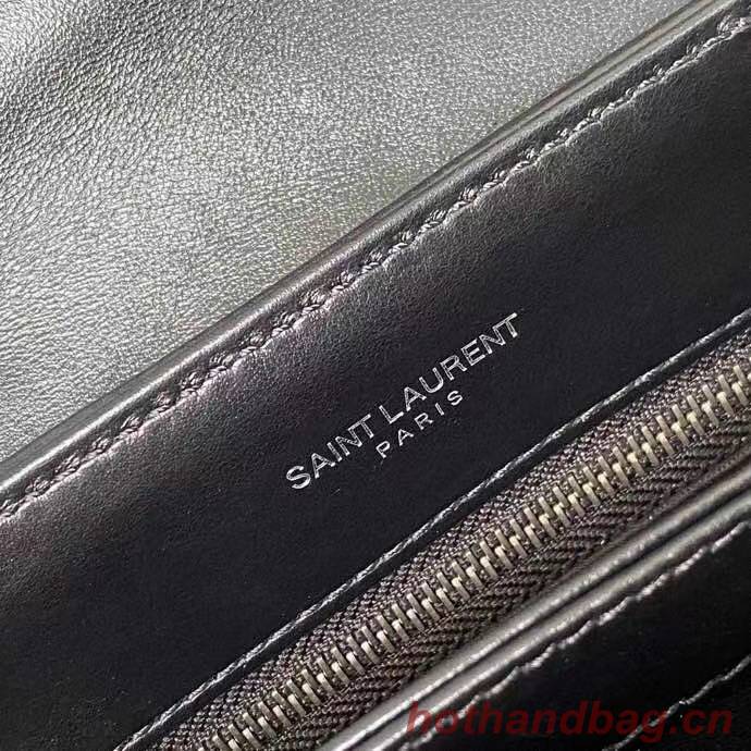 SAINT LAURENT LOULOU SMALL IN MATELASSE Y LEATHER 467072 black&Ancient silver