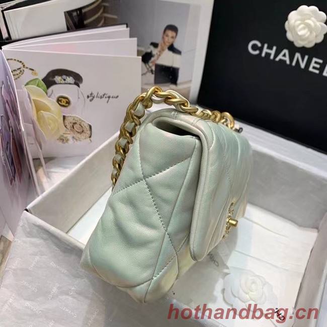 chanel 19 large flap bag AS1160 White