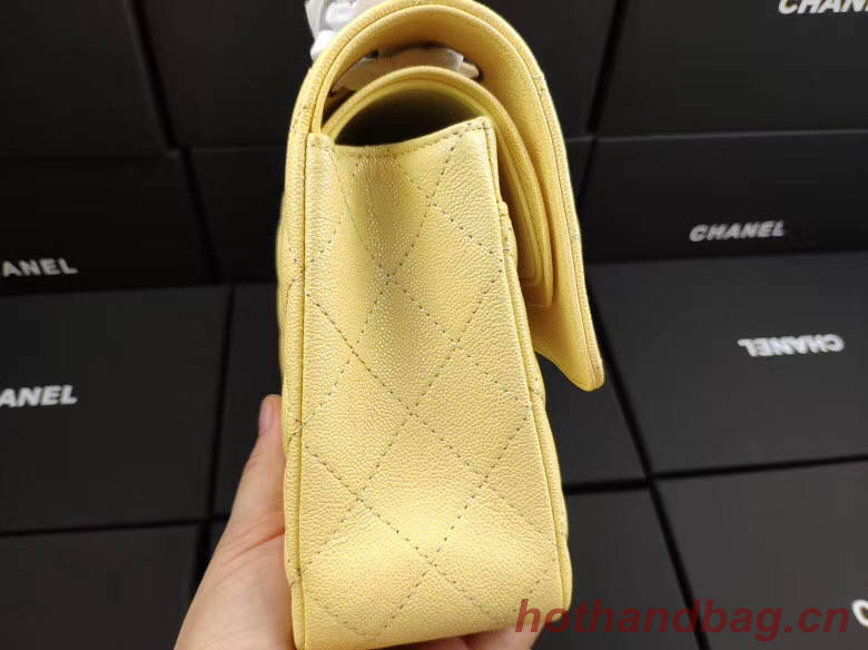 chanel flap bag Iridescent Grained Calfskin&Gold-Tone AS1112 yellow