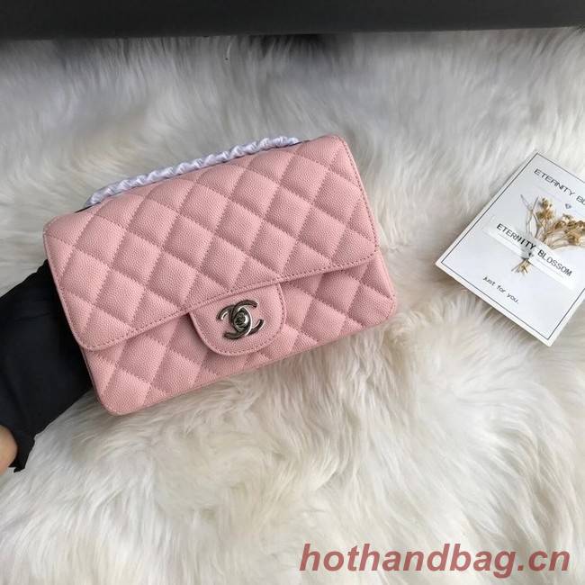 Chanel mini flap bag Grained Calfskin A1116 pink