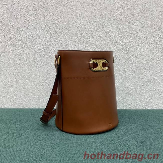 Celine BUCKET BAG IN SHINY CALFSKIN 193043 brown
