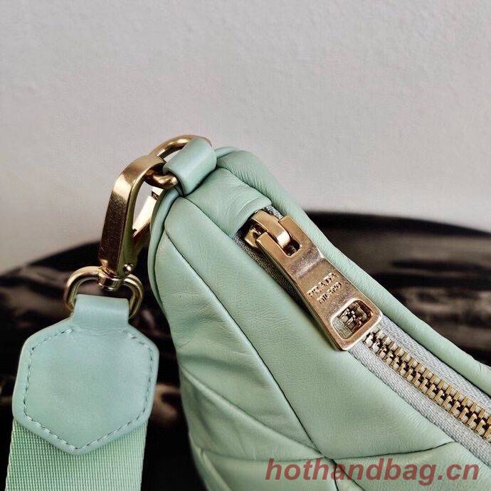 Prada Gaufre nappa leather shoulder bag 1BC151A light green