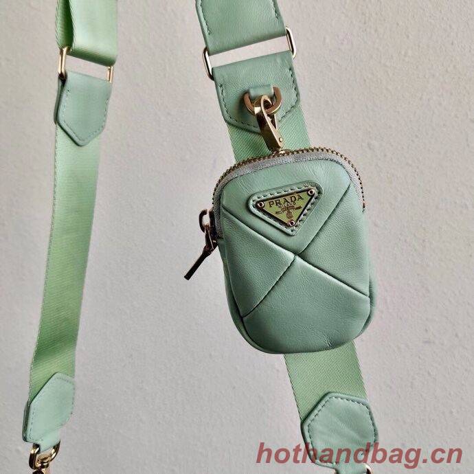Prada Gaufre nappa leather shoulder bag 1BC151A light green
