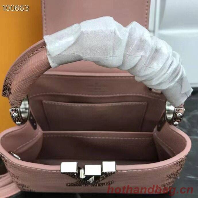 Louis Vuitton CAPUCINES PM Original Lizard Leather M52386 Pink