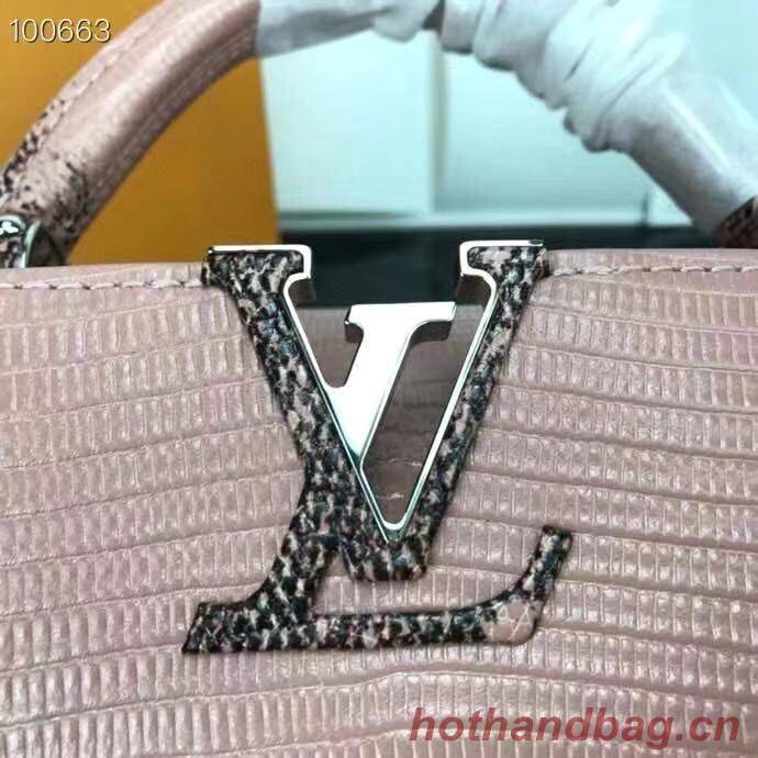 Louis Vuitton CAPUCINES PM Original Lizard Leather M52386 Pink