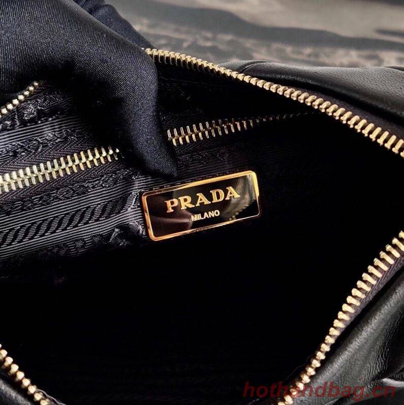 Prada Gaufre nappa leather shoulder bag 1BC151A black Prada Gaufre nappa leather shoulder bag 1BC151A black