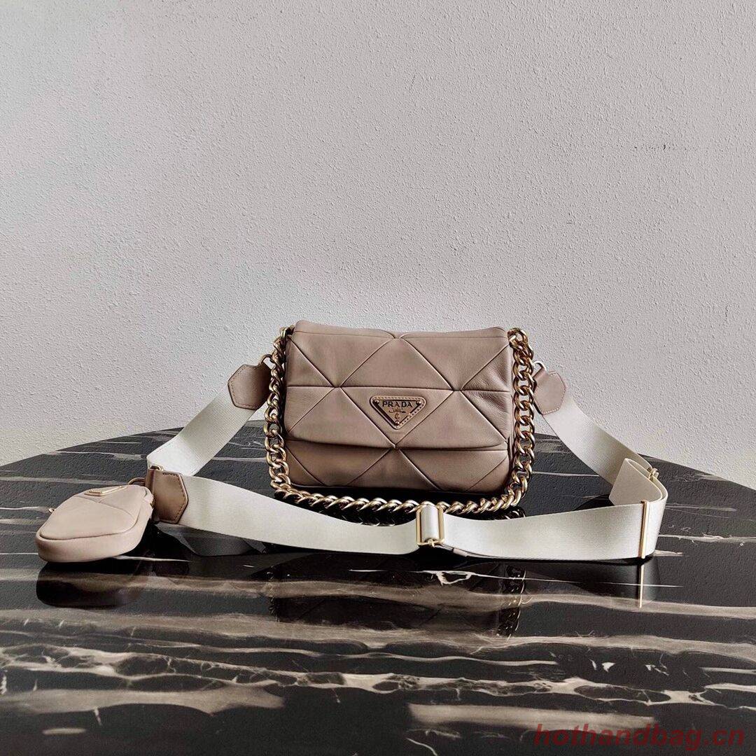 Prada Gaufre nappa leather shoulder bag 1BD292A Biscuits Prada Gaufre nappa leather shoulder bag 1BD292A Biscuits