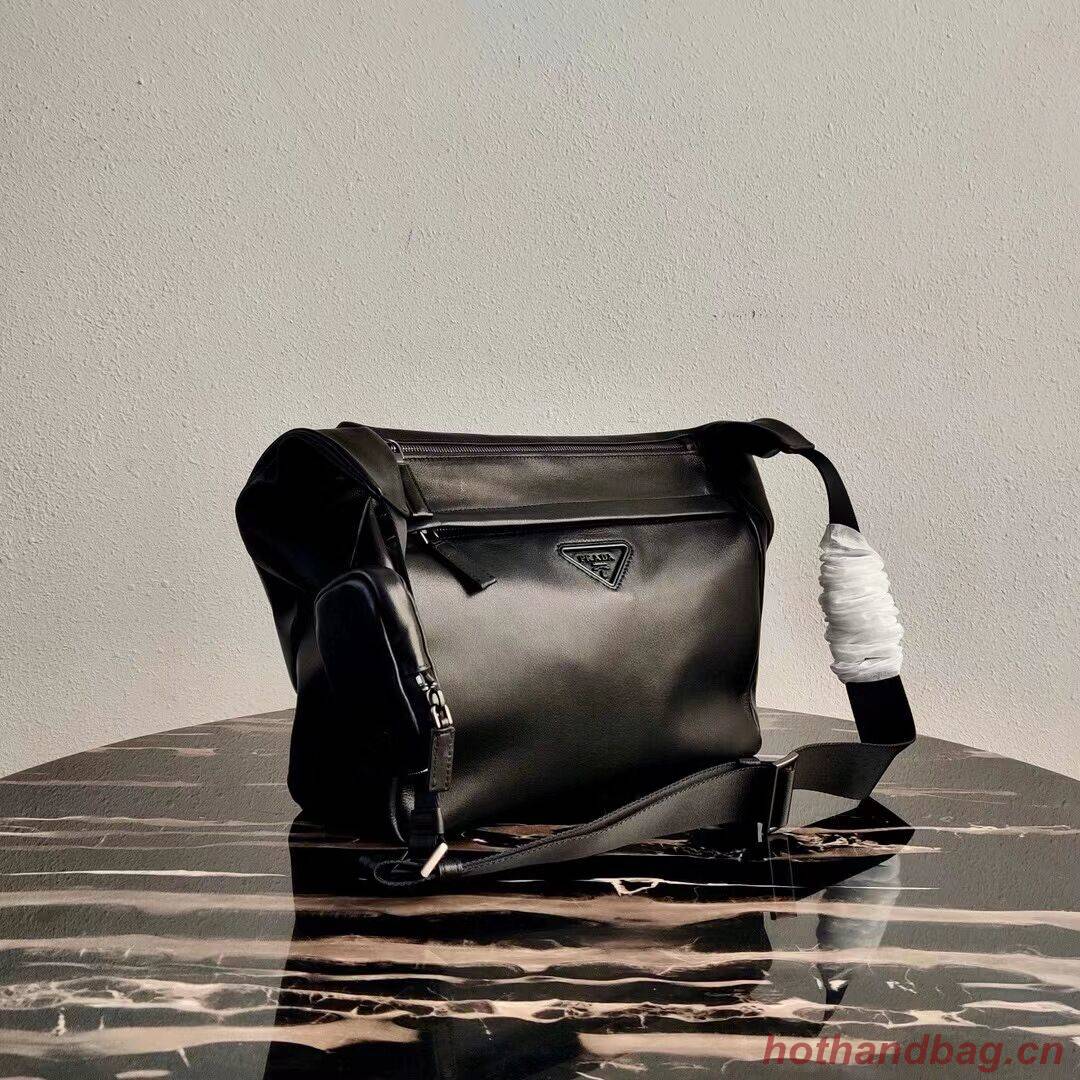 Prada Leather shoulder bag 2VH125 black Prada Leather shoulder bag 2VH125 black