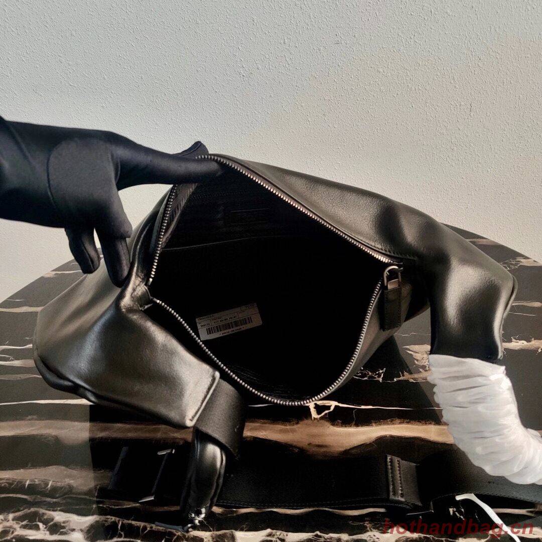 Prada Leather shoulder bag 2VH125 black Prada Leather shoulder bag 2VH125 black