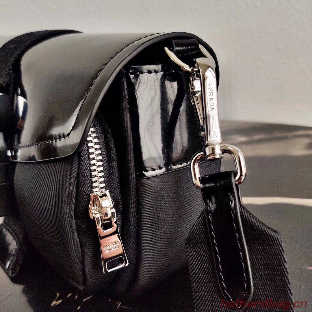 Prada Pocket nylon and brushed leather bag 1BD295 black Prada Pocket nylon and brushed leather bag 1BD295 black
