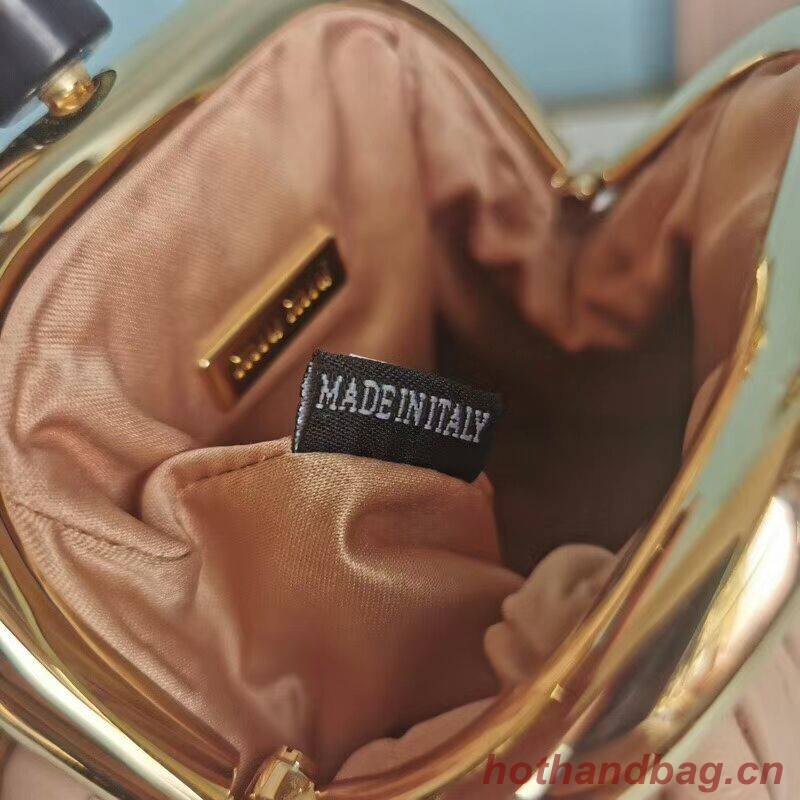 miu miu Matelasse Nappa Leather Shoulder Bag 5BB016L light pink