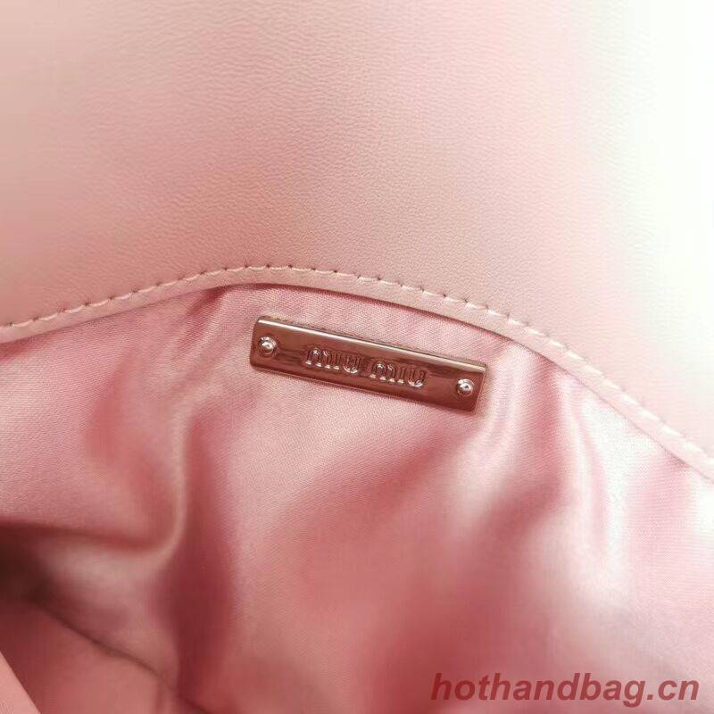 miu miu Matelasse Nappa Leather Shoulder Bag 5BP012M pink