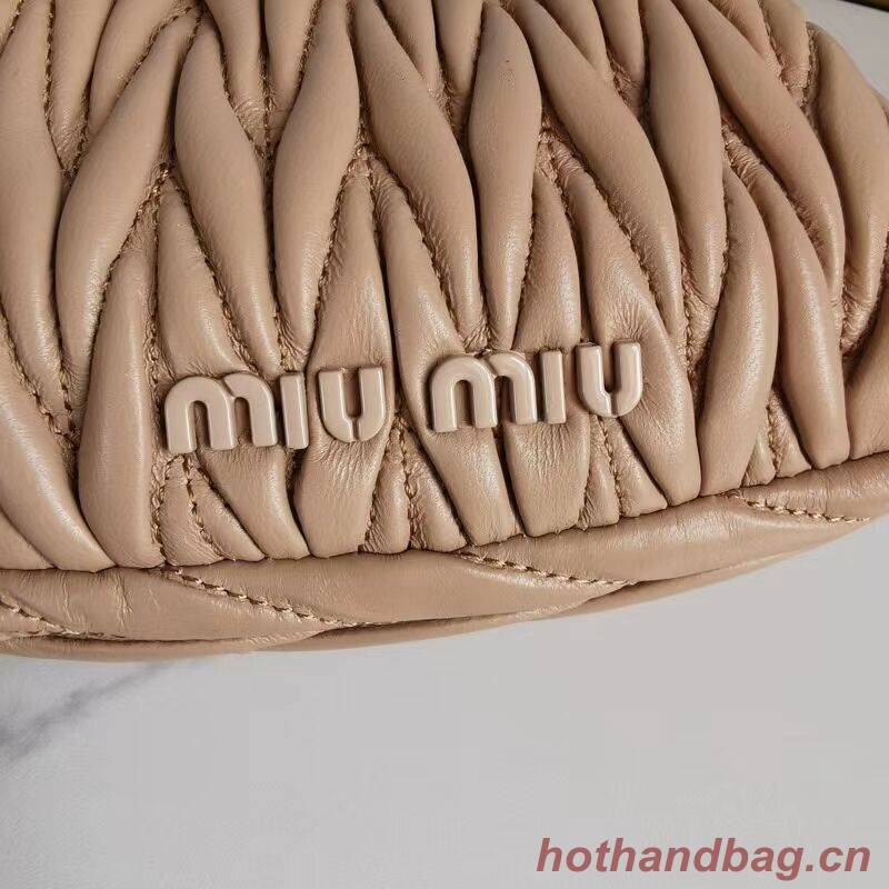miu miu Matelasse Nappa Leather mini Shoulder Bag 5BB017S light pink