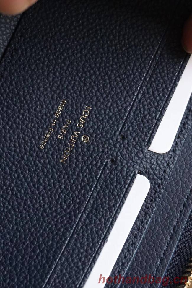 Louis Vuitton Original Monogram Empreinte Wallet M60171 Navy Blue
