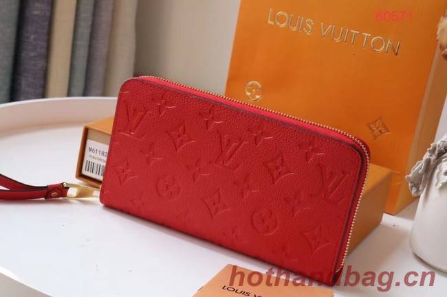 Louis Vuitton Original Monogram Empreinte Wallet M60571 red