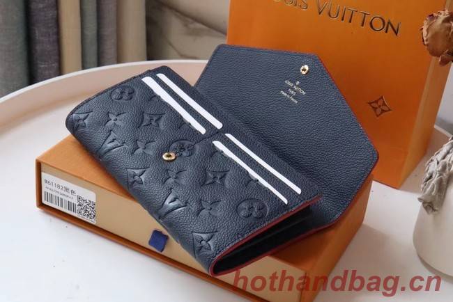 Louis Vuitton Original Monogram Empreinte Wallet M61182 Navy Blue