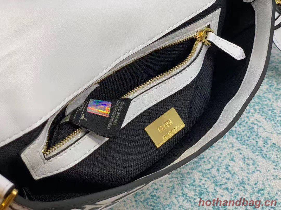 Fendi BAGUETTE Original Leather Bag F2468 White Fendi BAGUETTE Original Leather Bag F2468 White
