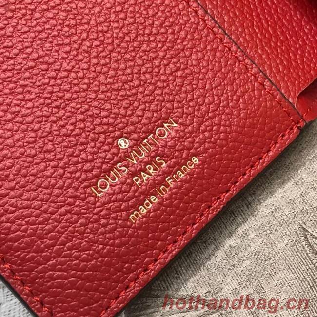 Louis Vuitton Original Monogram Empreinte CLEA WALLET M80152 red
