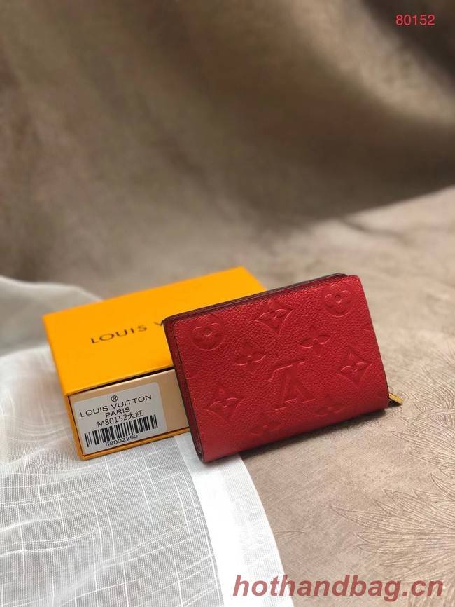 Louis Vuitton Original Monogram Empreinte CLEA WALLET M80152 red
