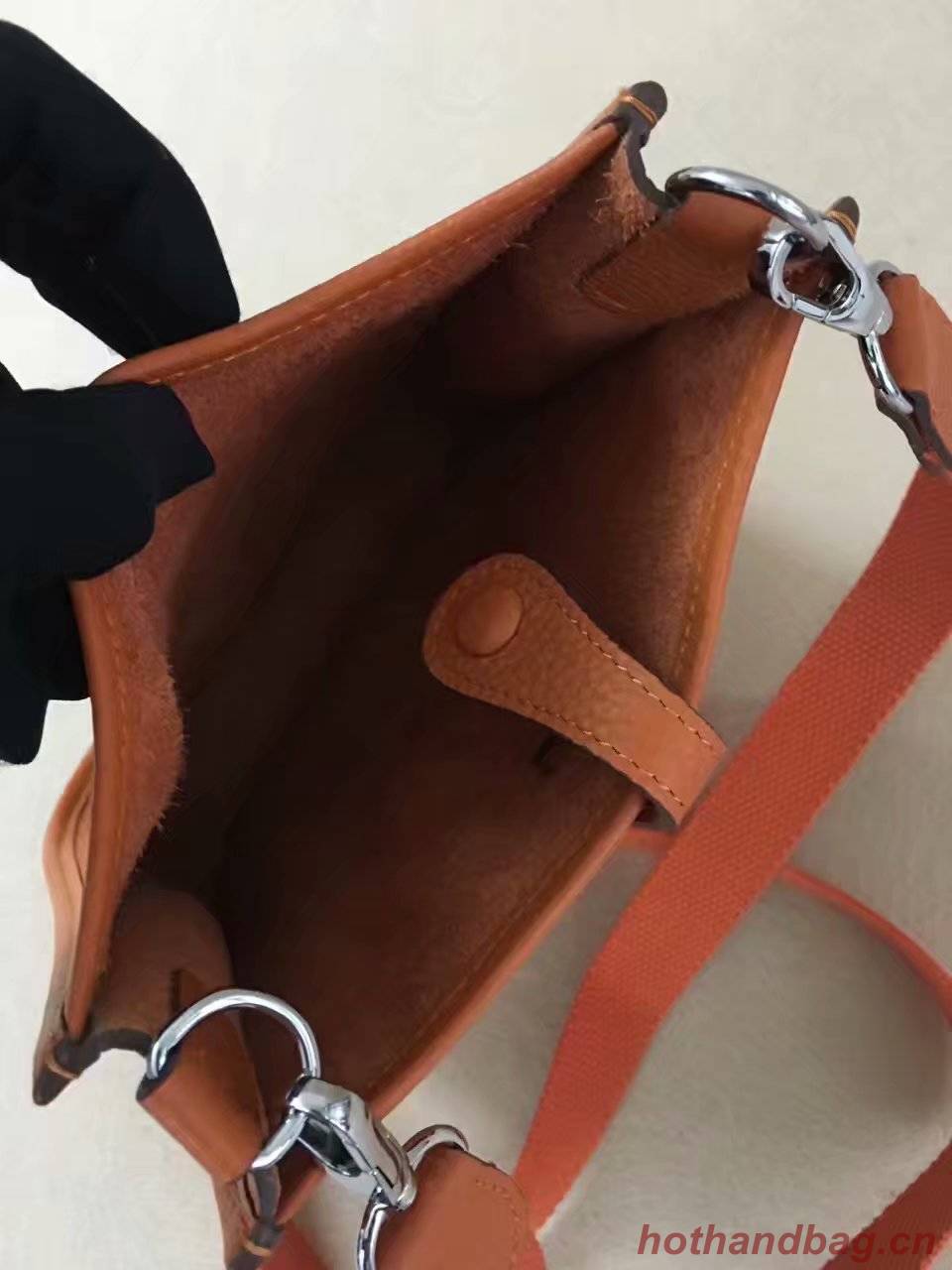 Hermes Evelyne original togo leather mini Shoulder Bag H15698 orange