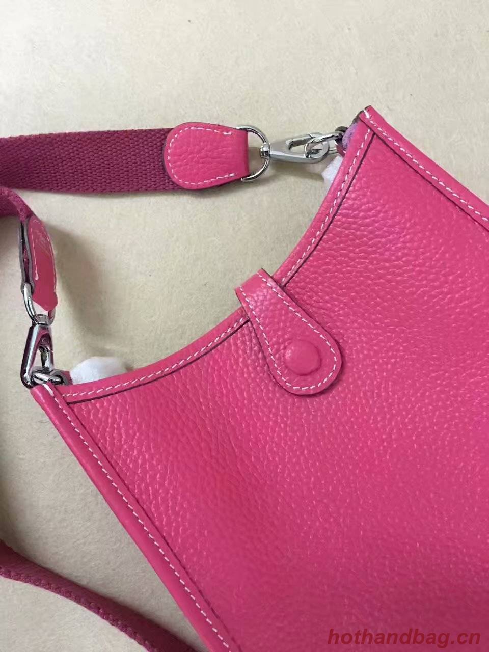 Hermes Evelyne original togo leather mini Shoulder Bag H15698 rose