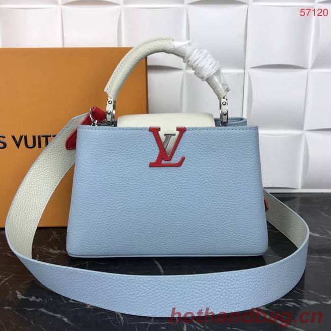 Louis Vuitton CAPUCINES PM M57519 light blue&white