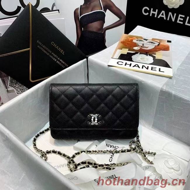 Chanel mini flap bag Grained Calfskin A81066 black