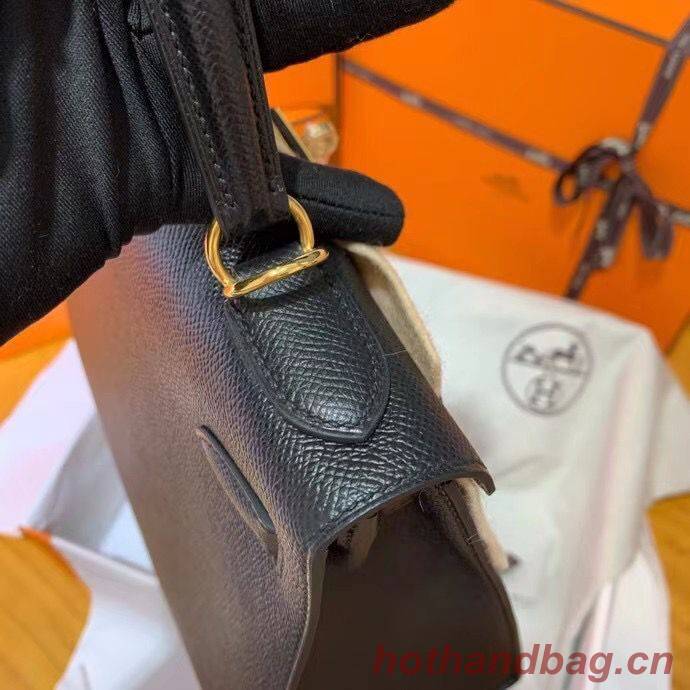 Hermes Kelly 28cm Shoulder Bags Epsom Leather KL28 Black