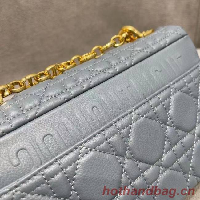 Dior SMALL DIOR CARO BAG Soft Cannage Calfskin M9241 grey