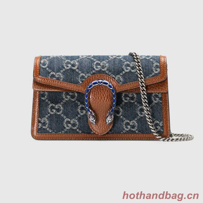Gucci Dionysus super mini bag 476432 Dark blue
