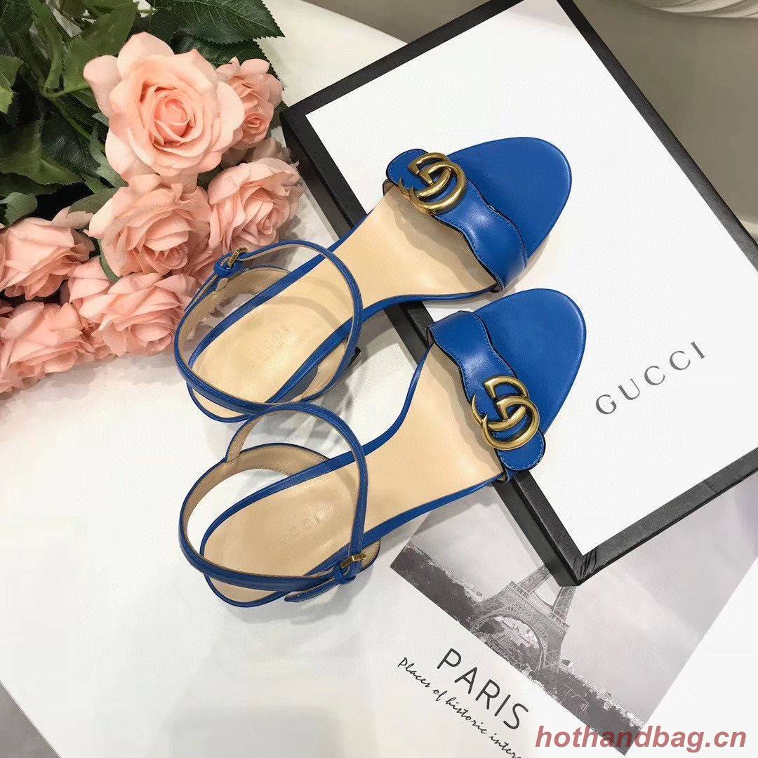 Gucci Sandals Shoes 1CM 7CM 10CM Heels GG6326 Blue