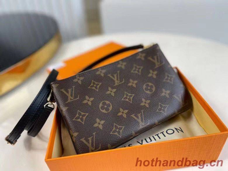 Louis Vuitton Double Zip Pochette Bag M69203 Brown