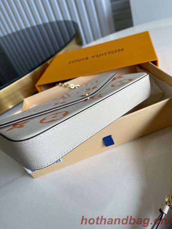 Louis Vuitton FELICIE POCHETTE M80498 Cream & Saffron