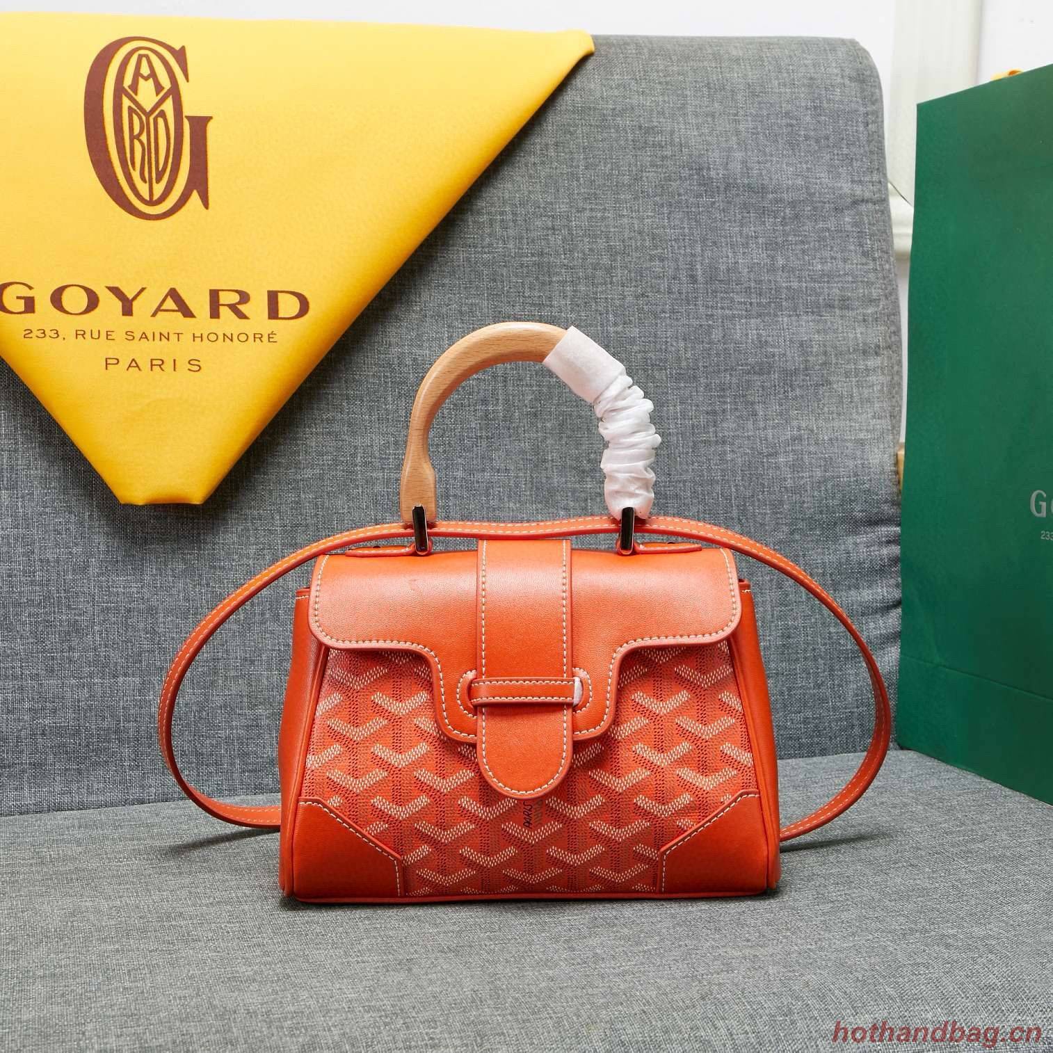 Goyard Y Doodling Calfskin Leather Tote Bag 99588 Orange