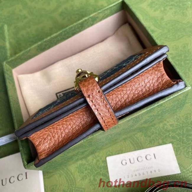 Gucci Leather french flap wallet 645536 blue