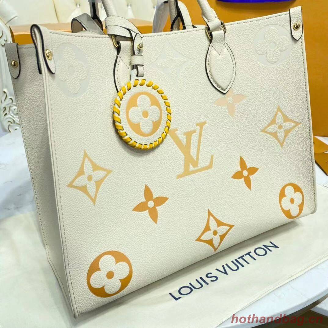 Louis Vuitton Original Onthego medium tote bag cream M45717 Orange Logo