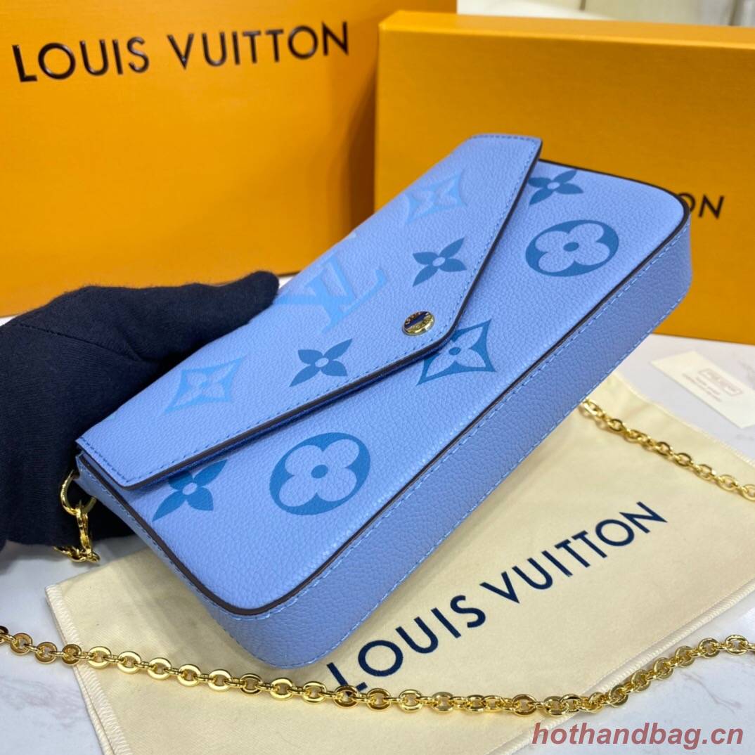 Louis Vuitton FELICIE POCHETTE M80498 Summer Blue