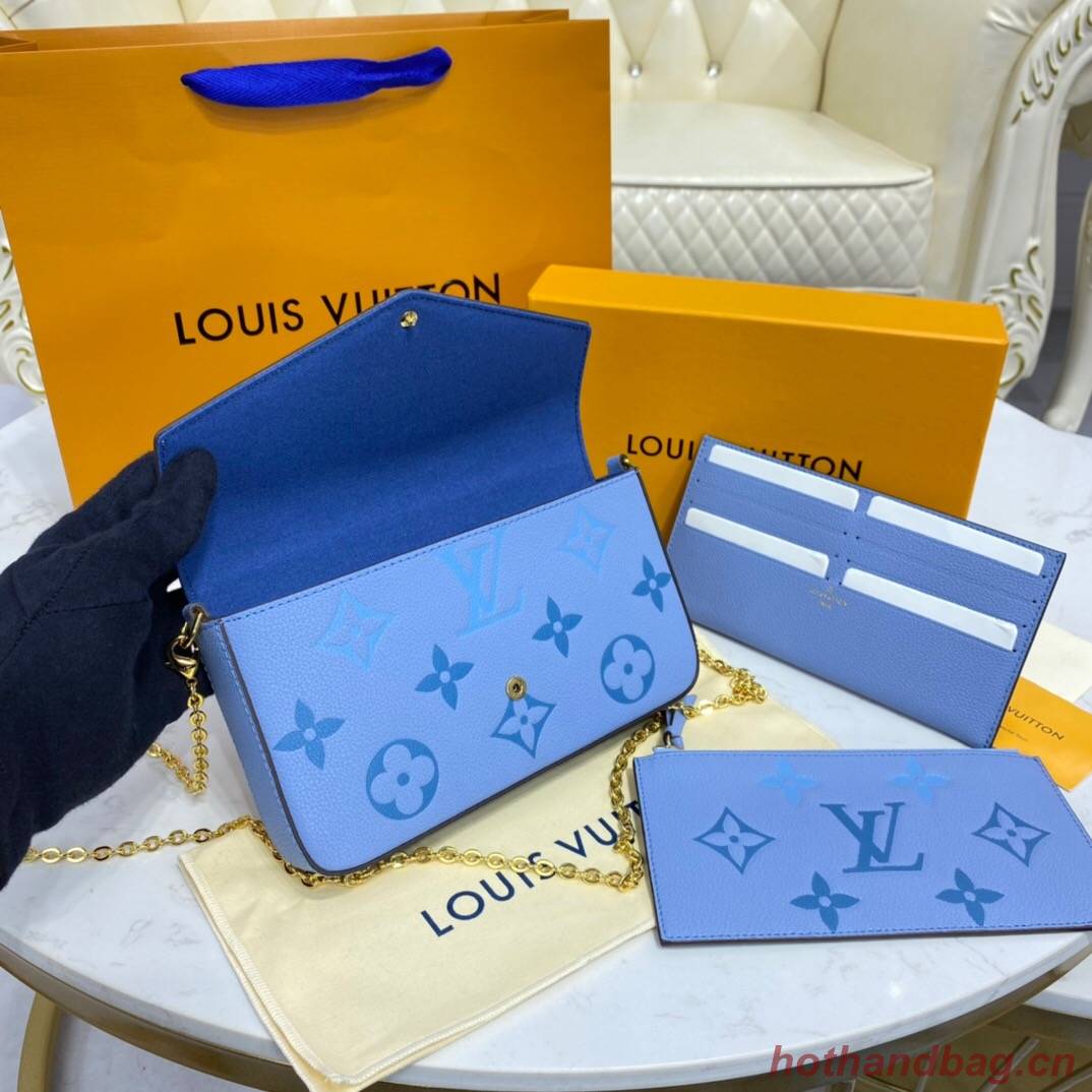 Louis Vuitton FELICIE POCHETTE M80498 Summer Blue