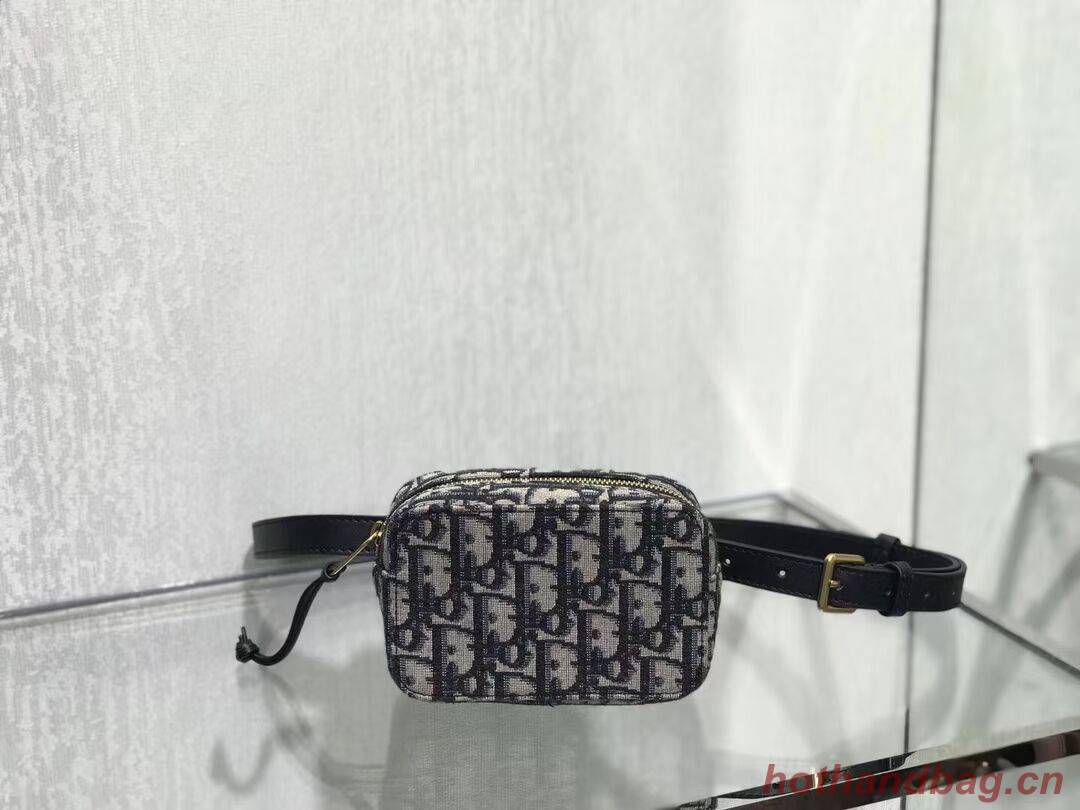 DIOR OBLIQUE BELT POUCH Blue Dior Oblique Canvas S5484 DIOR OBLIQUE BELT POUCH Blue Dior Oblique Canvas S5484