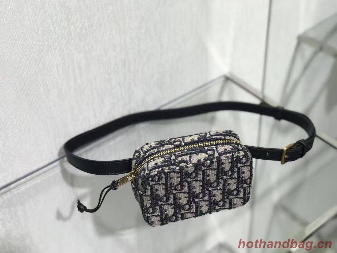 DIOR OBLIQUE BELT POUCH Blue Dior Oblique Canvas S5484 DIOR OBLIQUE BELT POUCH Blue Dior Oblique Canvas S5484