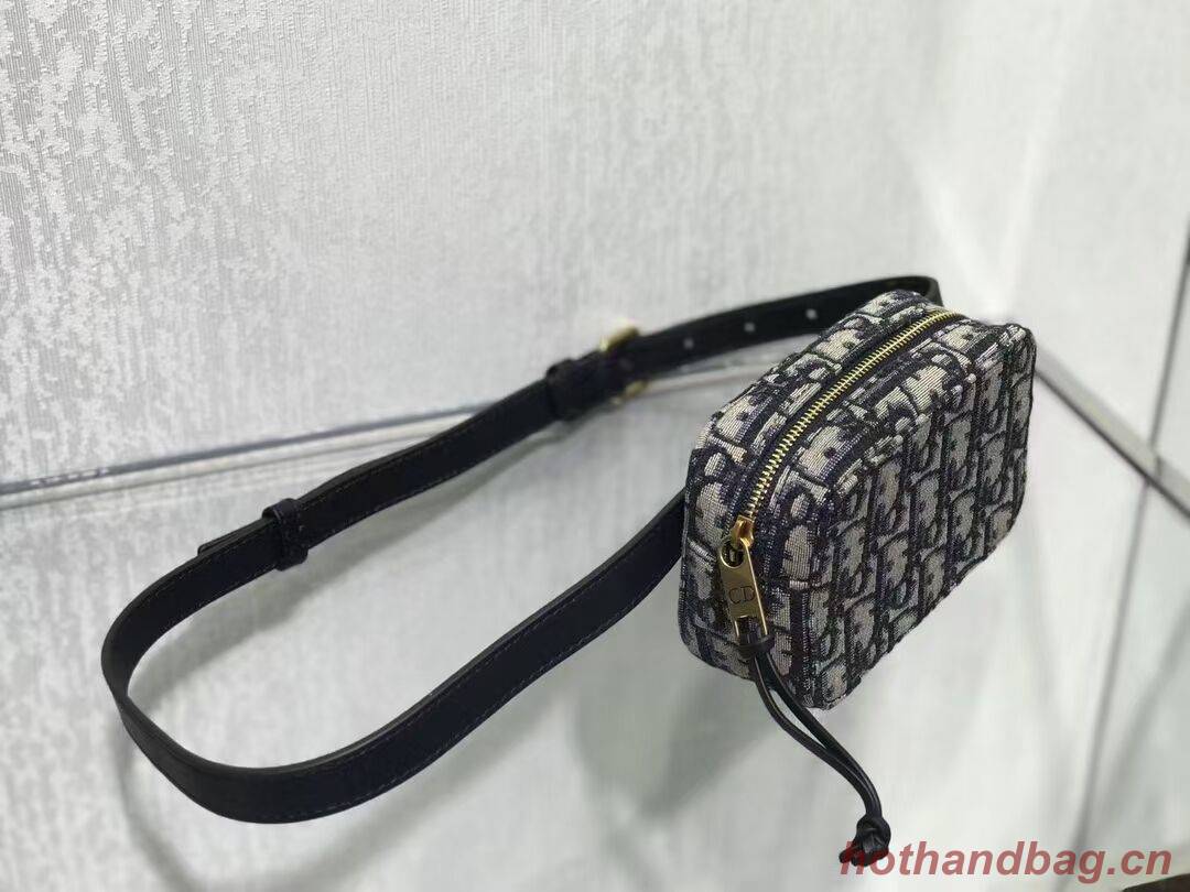 DIOR OBLIQUE BELT POUCH Blue Dior Oblique Canvas S5484 DIOR OBLIQUE BELT POUCH Blue Dior Oblique Canvas S5484