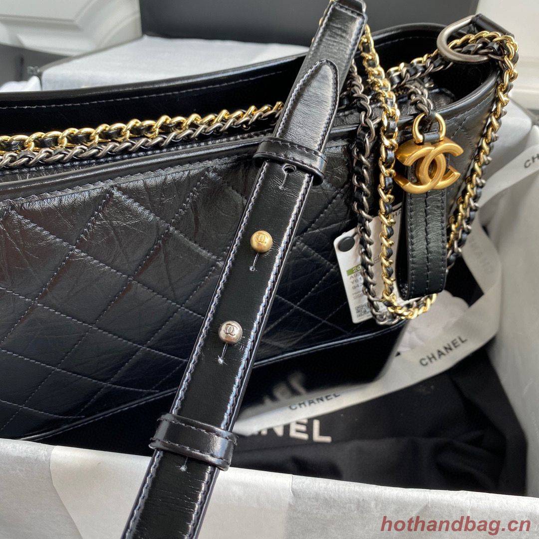 Chanel Original Leather Gabrielle Hobo Bag A93824 Black