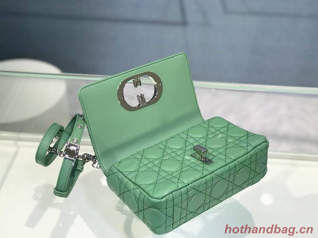 Dior SMALL DIOR CARO BAG Soft Cannage Calfskin M9241 green