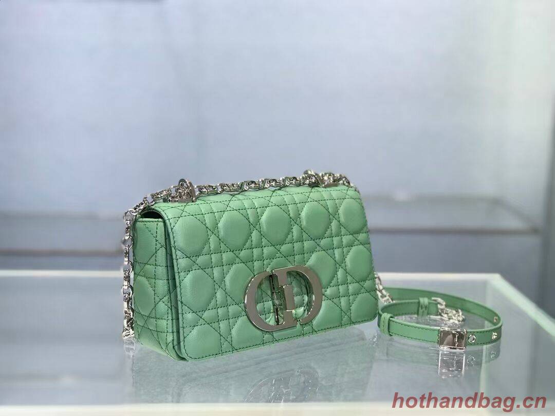 Dior SMALL DIOR CARO BAG Soft Cannage Calfskin M9241 green