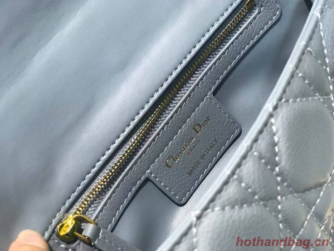 Dior SMALL DIOR CARO BAG Soft Cannage Calfskin M9241 skyblue