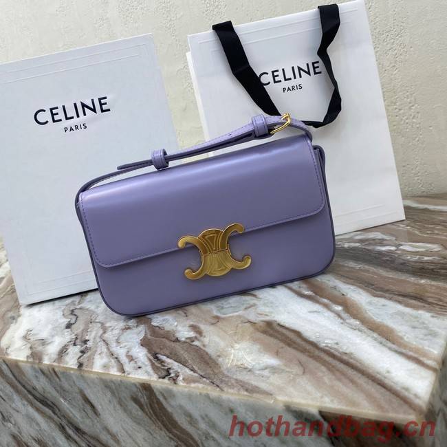 Celine TRIOMPHE SHOULDER BAG IN NATURAL CALFSKIN 194143 purple