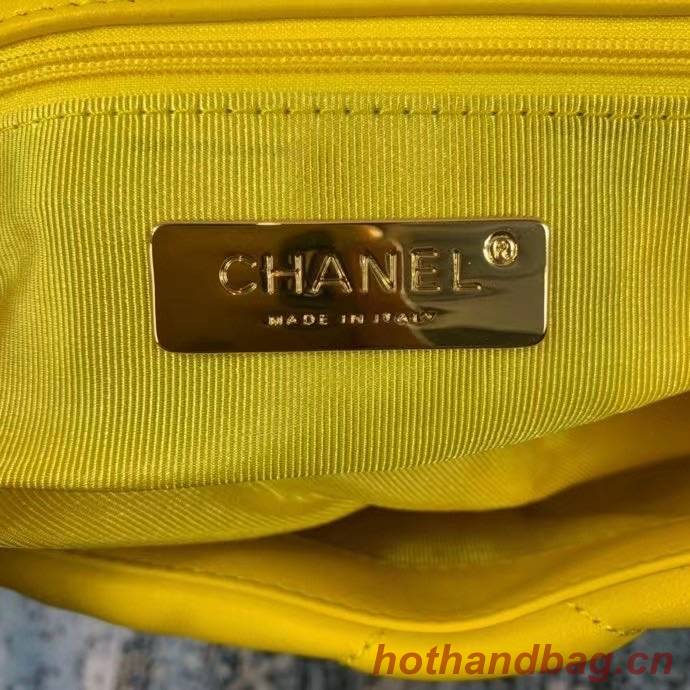 Chanel 19 flap bag AS1160 AS1161 AS1162 yellow