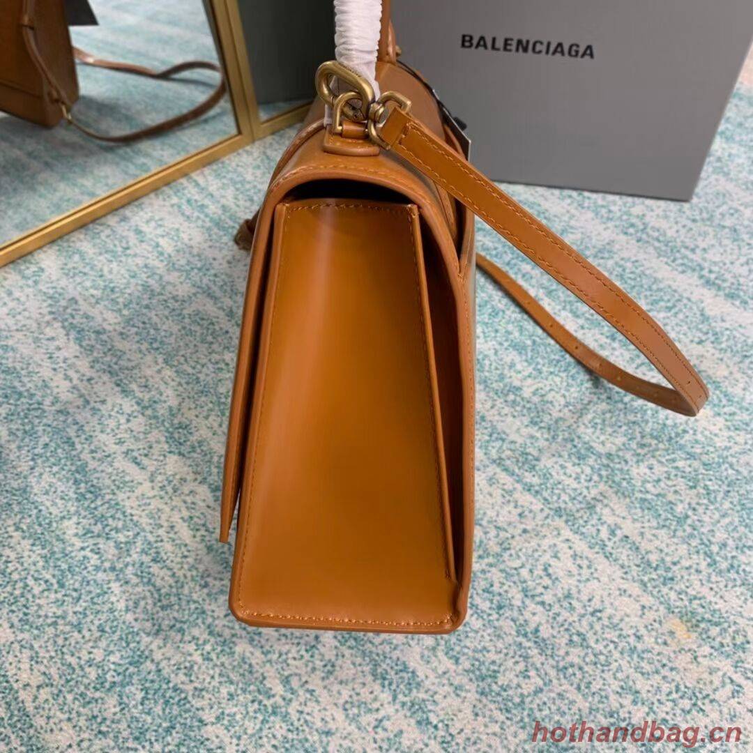Balenciaga HOURGLASS MEDIUM TOP HANDLE BAG B108892 brown