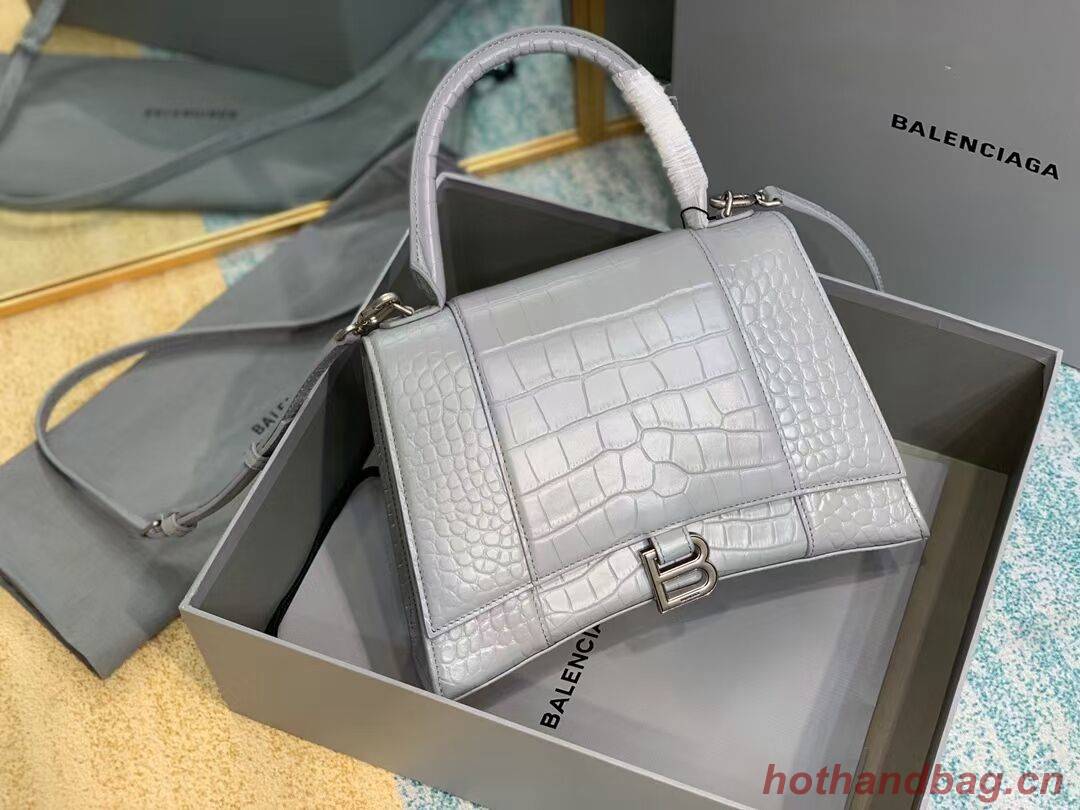 Balenciaga HOURGLASS MEDIUM TOP HANDLE BAG B108892E grey